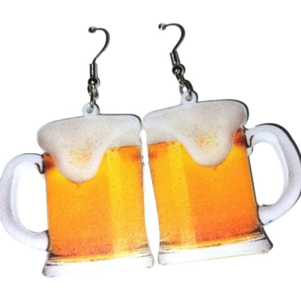 Super cute beer mug earrings